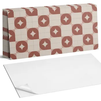 Dlažba Samolepicí vinylové dlaždice - Geometrický vzor s kruhy 6 Ks 60x30 cm