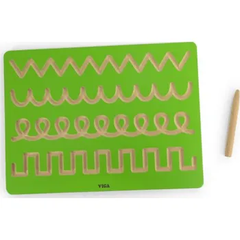 Dřevěná hračka VIGA Grafomotorická deska pro výuku psaní