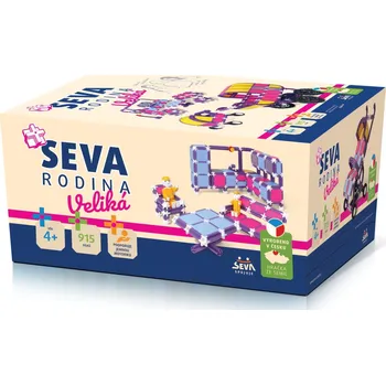 Stavebnice Stavebnice SEVA RODINA Veliká plast 915ks v krabici 27x38x18cm