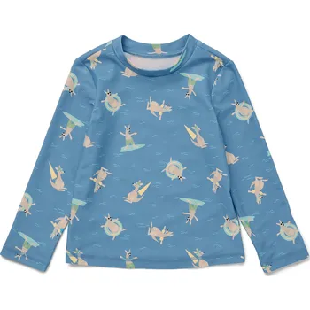 701949 - Tchibo - Dětské triko s UV ochranným faktorem 80 - pro ženy - vel. 98/104 - barva: modrá/s potiskem