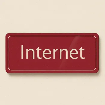 Informační tabulka Internet Samolepka 200 x 70 mm tl. 0.1 mm - průhledná modrá - Kód: 02524