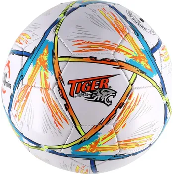 Dětský míč Teddies Míč fotbalový barevný šitý kůže 23cm vel. 5 v sáčku