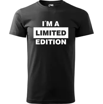 Pánské tričko Sablio Tričko s potiskem I´m a limited edition - černé XL