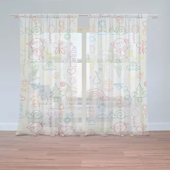 Záclona Sablio Záclony Barevná školka: 2ks 150x250cm