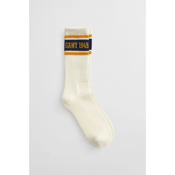 PONOŽKY GANT LOGO STRIPE SPORT SOCKS CREAM