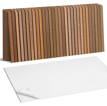 Dlažba Sada samolepicích PVC obkladů imitace dřeva s různou strukturou 6 Ks 60x30 cm