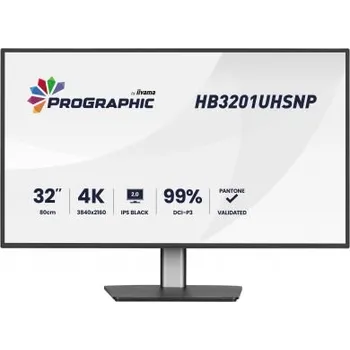 Monitor iiyama ProGraphic/HB3201UHSNP-B1/31,5"/IPS/4K UHD/60Hz/4ms/Černá/3R (HB3201UHSNP-B1)