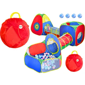 Hra na zahradu Velké hřiště stan pro děti tunely bazén na míčky skluzavka barevný