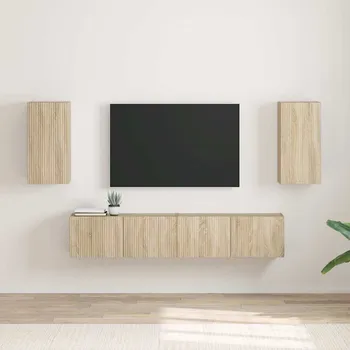Televizní stolek vidaXL TV wall cabinet 2 pcs Sonoma 30 x 31 x 60 cm kompozitní dřevo