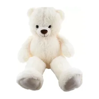 plyšák Plyšový medvěd bílý 90 cm