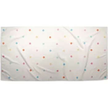 Sablio Ručník Barevné tečky na béžové - 30x50 cm