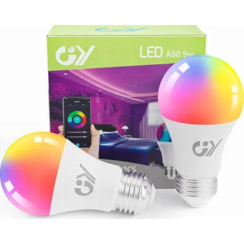 Žárovka 2X CHYTRÁ ŽÁROVKA A60 WI-FI LED RGB 9W B22