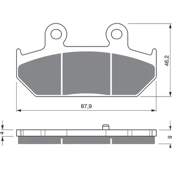 Brzdová destička Brzdové destičky Gold Fren 265 S3