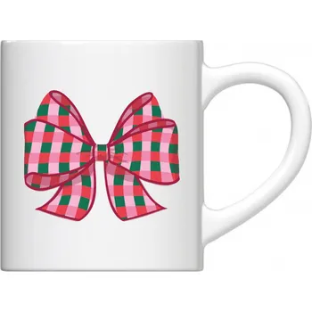 Hrnek Cup&You MAŠLIČKA CHRISTMAS BOW červenobílá keramika 250 ml