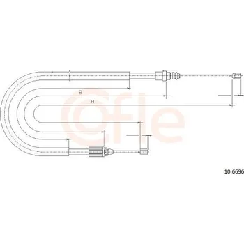 Lanko parkovací brzdy Lanovod parkovací brzdy COFLE 10.6696