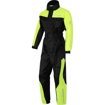 Moto bunda Jednodílná nepromokavá kombinéza Seca Monsun Evo Black Fluo XXL