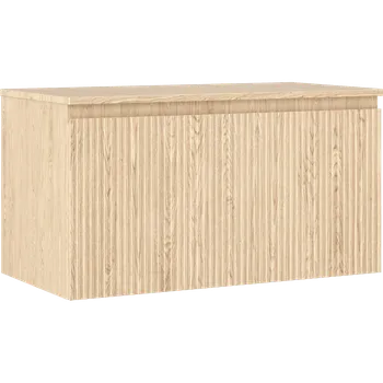 Koupelnový nábytek Mexen Rivel koupelnová skříňka pod umyvadlo 90 cm s deskou, 1 zásuvka, drážkovaná, dub - 91A20-09047-1-BFC81 Koupelnové skříňky