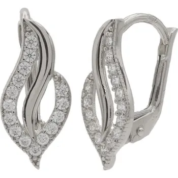 Náušnice Zlaté náušnice z bílého zlata se zirkony CDL130W (585/1000) 1.95 g