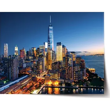 Plakát Sablio Plakát Noční mrakodrapy - 60x40 cm