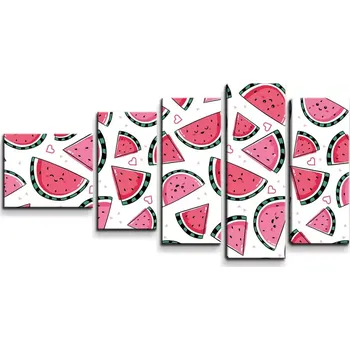 Obraz Sablio Obraz - 5-dílný Vodní meloun - 100x60 cm