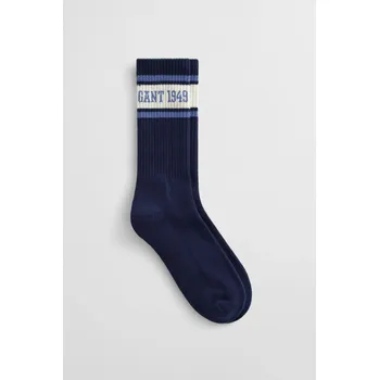Pánské oblečení PONOŽKY GANT LOGO STRIPE SPORT SOCKS CLASSIC BLUE
