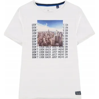 Chlapecké tričko Chlapecké bílé tričko s potiskem Tom Tailor, vel. 140