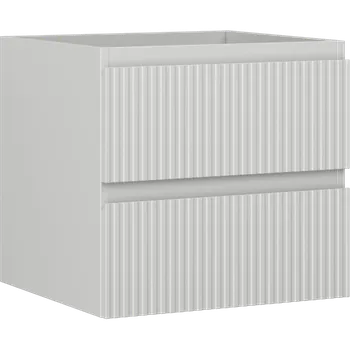 Koupelnový nábytek Mexen Rivel koupelnová skříňka pod umyvadlo 50 cm, 2 zásuvky, rýhovaná, šedá matná - 91A20-05047-2-BFF62 Koupelnové skříňky