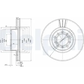 Brzdový kotouč Brzdový kotouč DELPHI BG2372