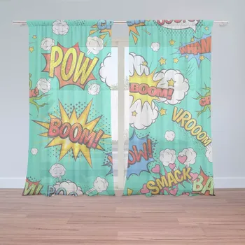 Záclona Sablio Záclony Komiks: 2ks 150x250cm