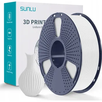Filament FILAMENT SUNLU 1,75 mm SILK PLA+ Plus Bílý, hedvábný, 1 kg