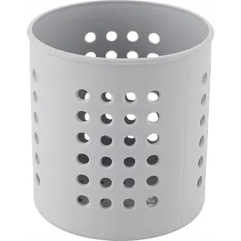 Odkapávač na nádobí ODKAPÁVAČ NA PŘÍBORY KULATÝ VIVO Nádoba na příbory 12CM ŠEDÝ