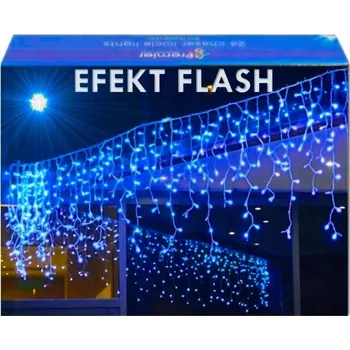 Vánoční osvětlení RAMPOUCHY FLASH 300 LED VENKOVNÍ VÁNOČNÍ světýlka MODRÉ s Flashem 14m