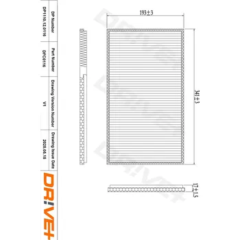 Ventilátor topení a klimatizace Kabinový (pylový) filtr DRIVE+ DP1110.12.0116