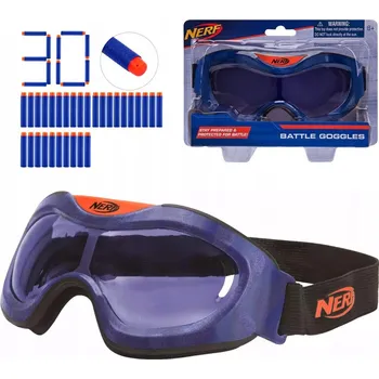 OCHRANNÉ BRÝLE NERF TAKTICKÉ BRÝLE S NASTAVITELNOU VELIKOSTÍ MODRÉ + 30 ŠIPEK