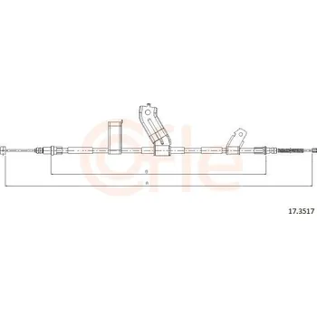 Brzdový systém Lanovod parkovací brzdy COFLE 17.3517