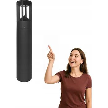 Venkovní osvětlení Osvětlovací sloupek kulatý Italux integrovaný LED zdroj 60 cm černý