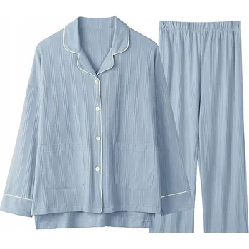 Dámské pyžamo Dámské ROZEPÍNACÍ pyžamo KOMPLET košile a kalhoty do nemocnice, sanatoria, XXL