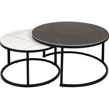 Konferenční stolek Konferenční stolek Signal kulatý 80 x 80 x 42 cm černý, vícebarevný