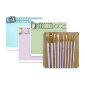 APT DA405 SILIKONOVÁ MALÍŘSKÁ PODLOŽKA + 10 ŠTĚTCŮ