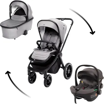 Kočárek ZOPA Set kočárek Move Cross 3 + hluboká korba Move XL 3 + autosedačka XM dle vlastního výběru Metal