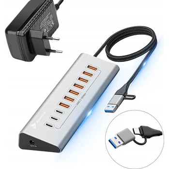 USB hub AKTIVNÍ USB HUB S NAPÁJENÍM 36W, 10 PORTŮ USB 3.2 ROZBOČOVAČ