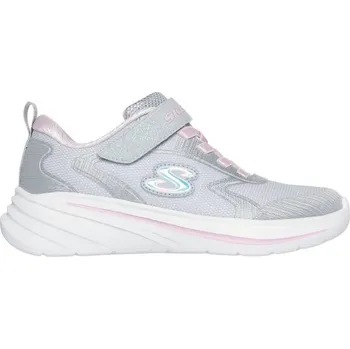 Dívčí tenisky Dívčí vycházková obuv Skechers WAVE 92 31 Šedá, Stříbrná, Růžová, Bílá