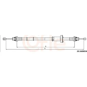 Lanko parkovací brzdy Lanovod parkovací brzdy COFLE 20.160B054