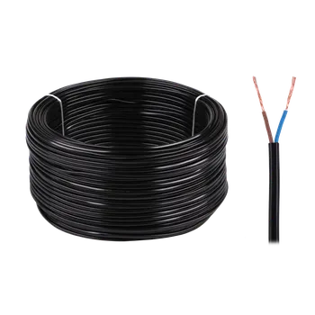 elektrický kabel Elektrokabel Elektrický kabel H03VVH2-F 2x0,75 300/300V černý-100m (oválný)