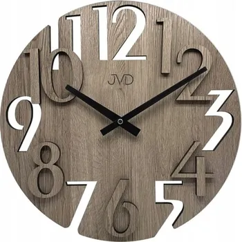 Hodiny Dřevěné hnědé nástěnné hodiny JVD HT113.1 40 cm