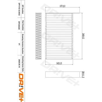 Kabinový filtr Kabinový (pylový) filtr DRIVE+ DP1110.12.0432