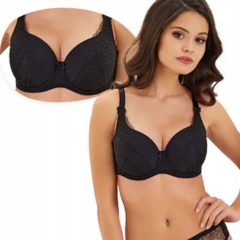 Podprsenka Podprsenka vyztužená s plným košíčkem polský výroby Jagoda Nikola černá 75H