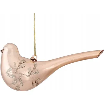 Vánoční dekorace Skleněná Vánoční Koule s větvičkou 15 cm VILLA ITALIA