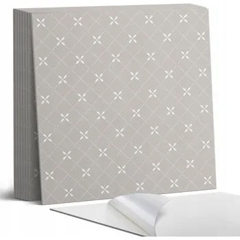 Dlažba Samolepicí vinylové dlaždice, geometrický vzor kosočtverců, 9 ks, 30x30 cm