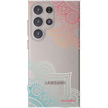 Pouzdro na mobilní telefon Picasee silikonový průhledný obal pro Samsung Galaxy S24 Ultra S928B 5G - Květinový vzor